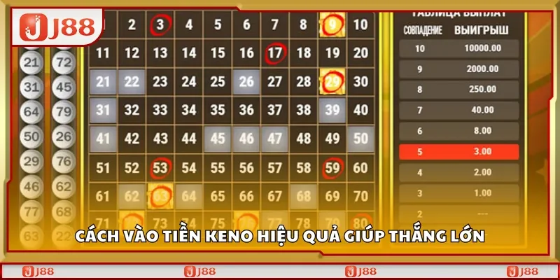 Cách vào tiền Keno hiệu quả giúp thắng lớn