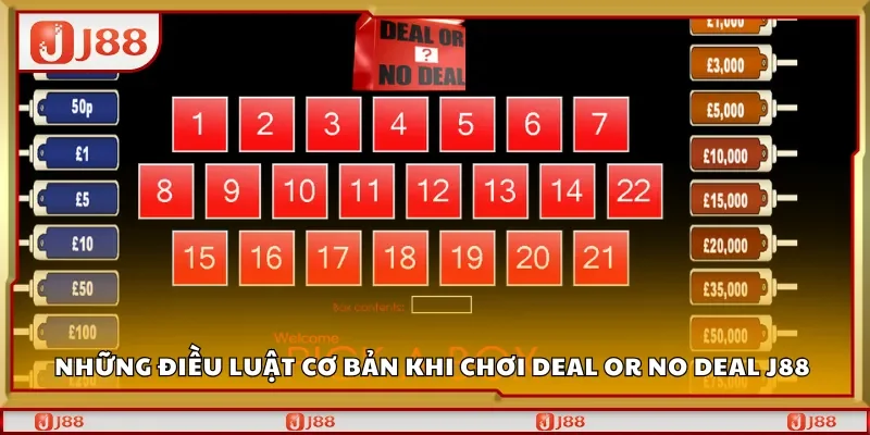 Những điều luật cơ bản khi chơi Deal Or No Deal J88 